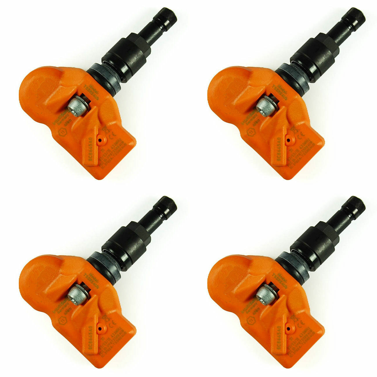 2007 2008 2009 Lamborghini Gallardo Spyder New Black Stem TPMS Set 433mhz