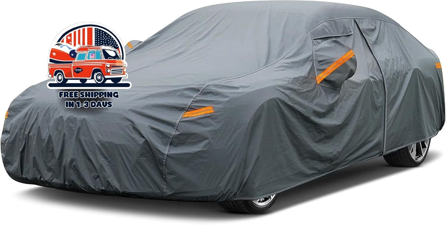 Cubierta de coche de 16 capas impermeable para todo tipo de clima para Sedán. Cubierta de coche de 16 capas impermeable para todo tipo de clima para Sedán.