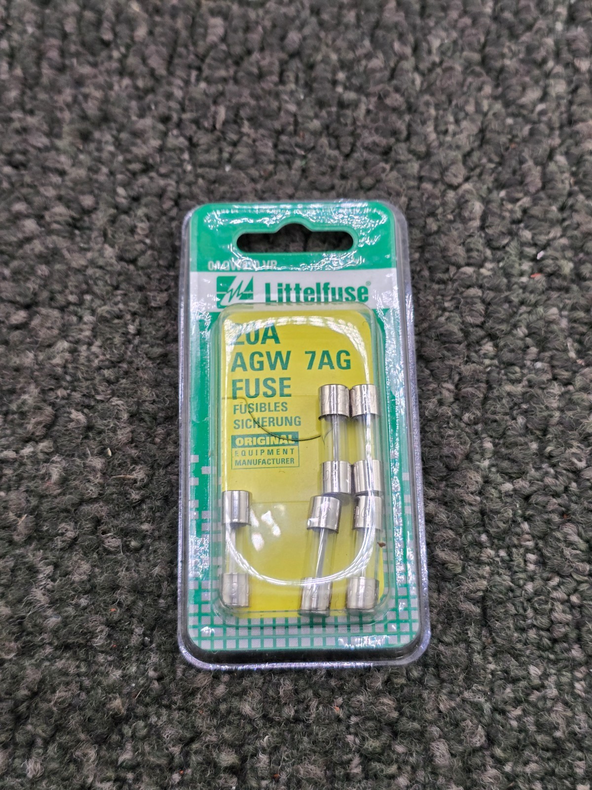 (QTY 40) Littelfuse 0AGW020.VP: 20A AGW 7AG Fuse Fusibles Sicherung