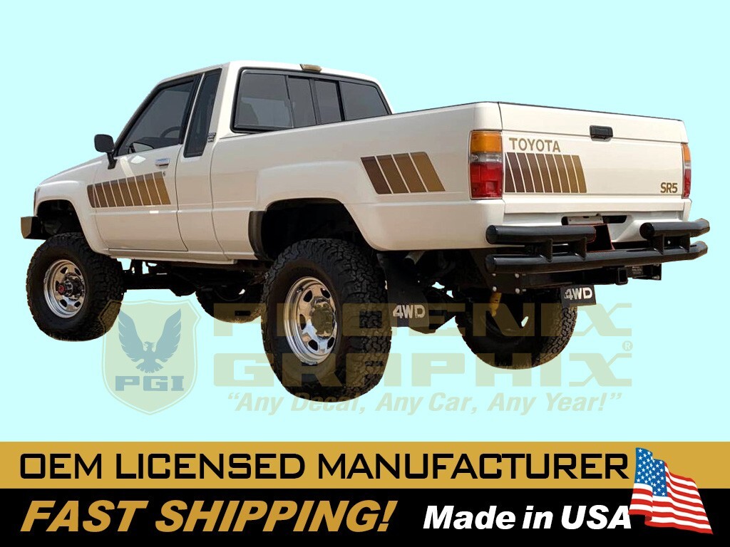 1984 1985 (fits 1983-1988) Toyota Truck 4X4 SR5 & 4Runner Vertical Strobe Stripe