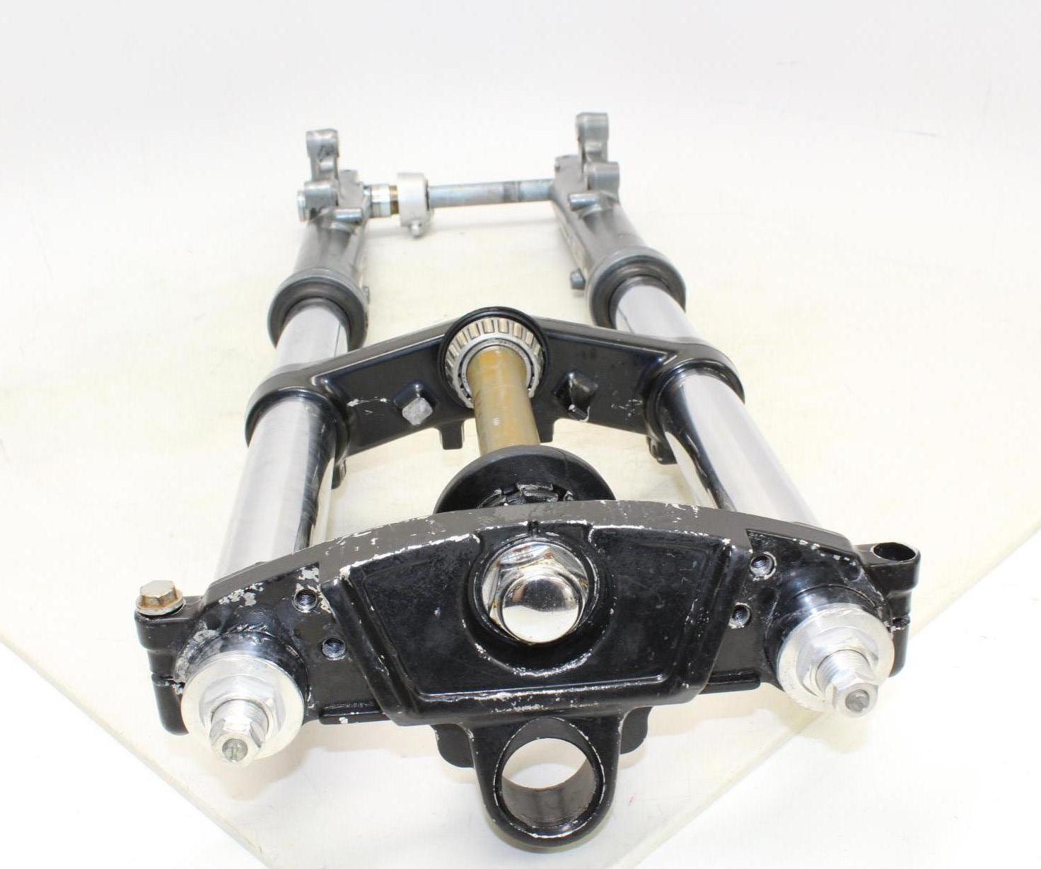 03-04 Kawasaki Zzr600 Complete Front End Forks Suspension Handlebars Triple Tree