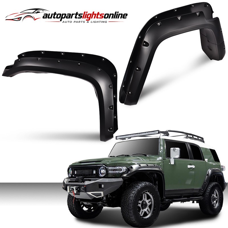 Fit For 2007-2014 Toyota FJ Cruiser Glossy Pocket Riveted Style Fender Flares