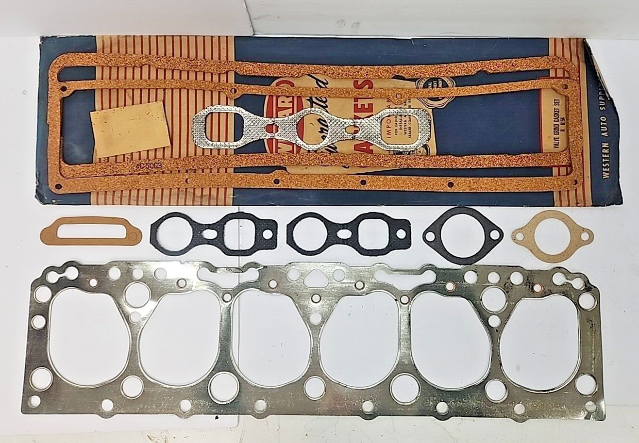 NOS Wizard Head/Engine Gasket Set R-6154 1953 Corvette 6 Cylinder 235 Cu In(HG19