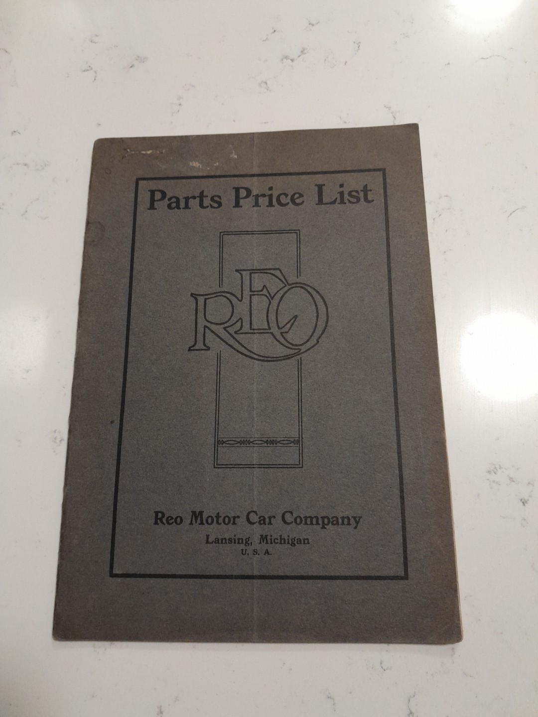 RARE ORIGINAL 1909 REO MOTORS PARTS PRICE LIST BOOK RARE ORIGINAL 1909 REO MOTORS PARTS PRICE LIST BOOK