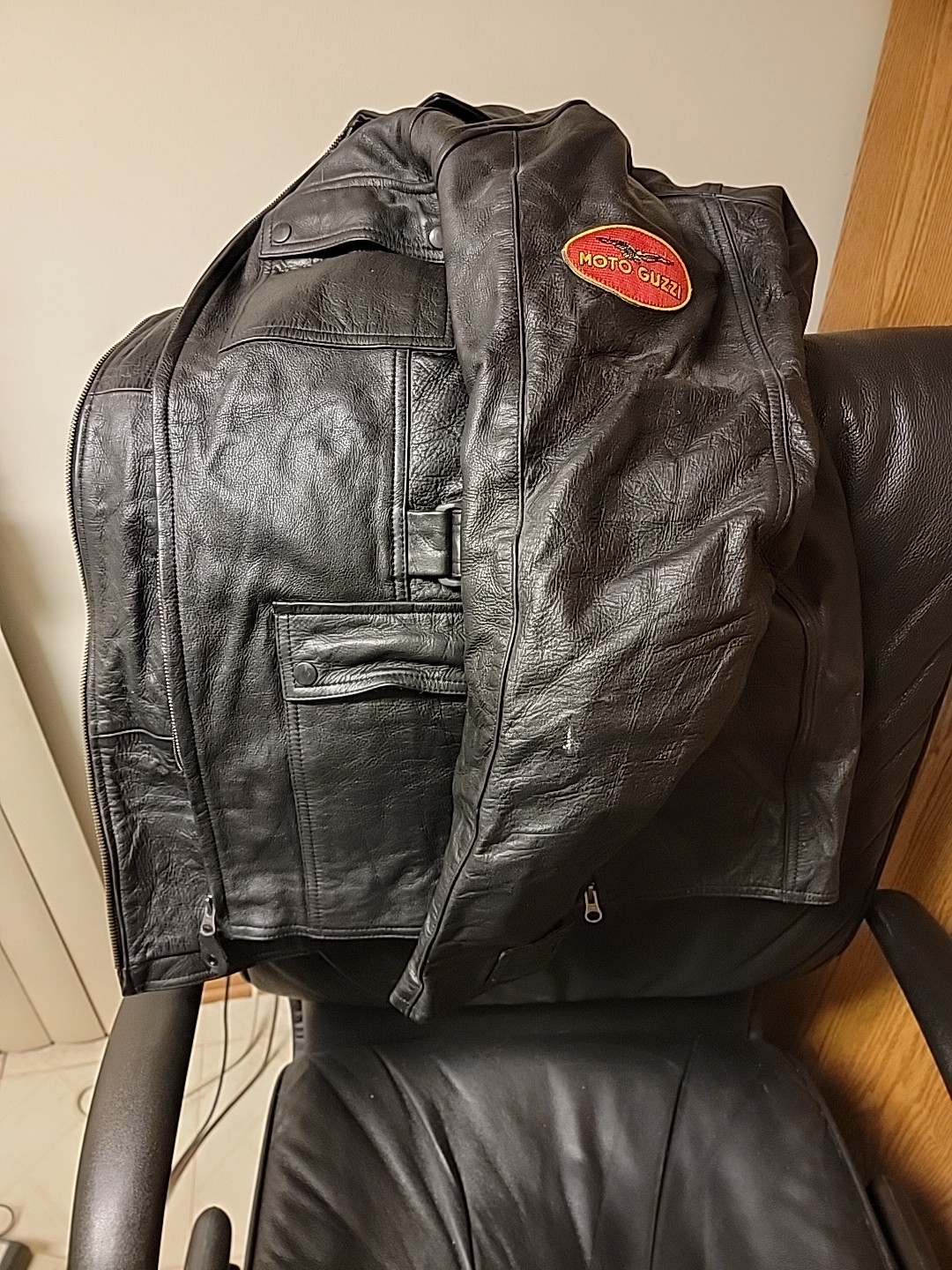Moto Guzzi Men's Leather Jacket Moto Guzzi Men's Leather Jacket