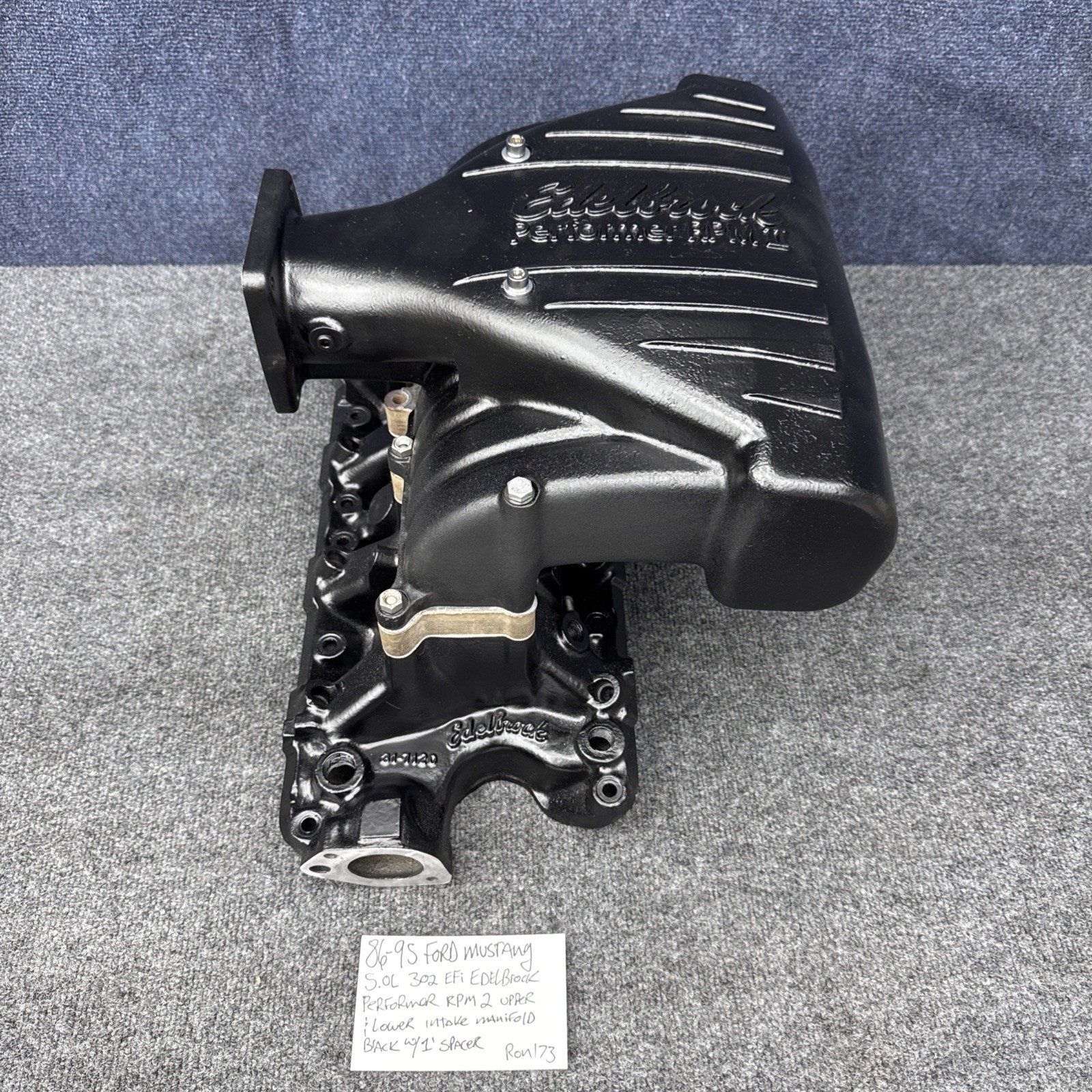 1986-1995 Ford Mustang 5.0L Edelbrock Performer RPM 2 Intake Manifold 1” Spacer 1986-1995 Ford Mustang 5.0L Edelbrock Performer RPM 2 Intake Manifold 1” Spacer