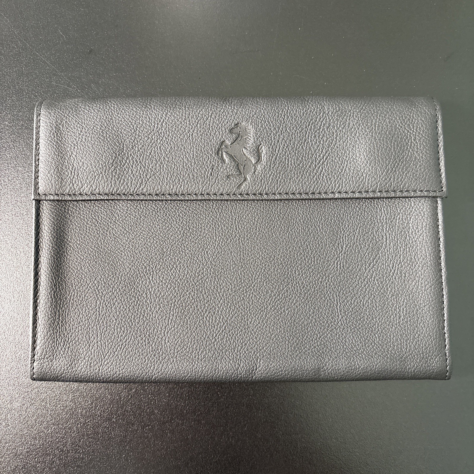 GENUINE FERRARI LEATHER POUCH DOCUMENT WALLET / HOLDER - OEM 458, 488, SF90, 296