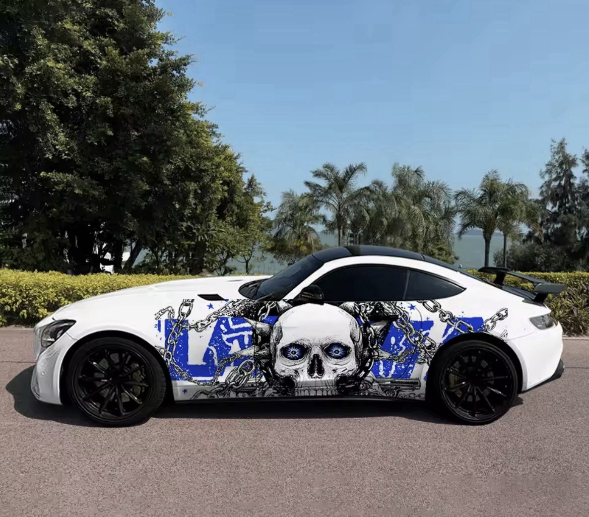 Japanese Inspired Anime Car Decals Itasha Side Decal Both Side JDM Vinyl Skull