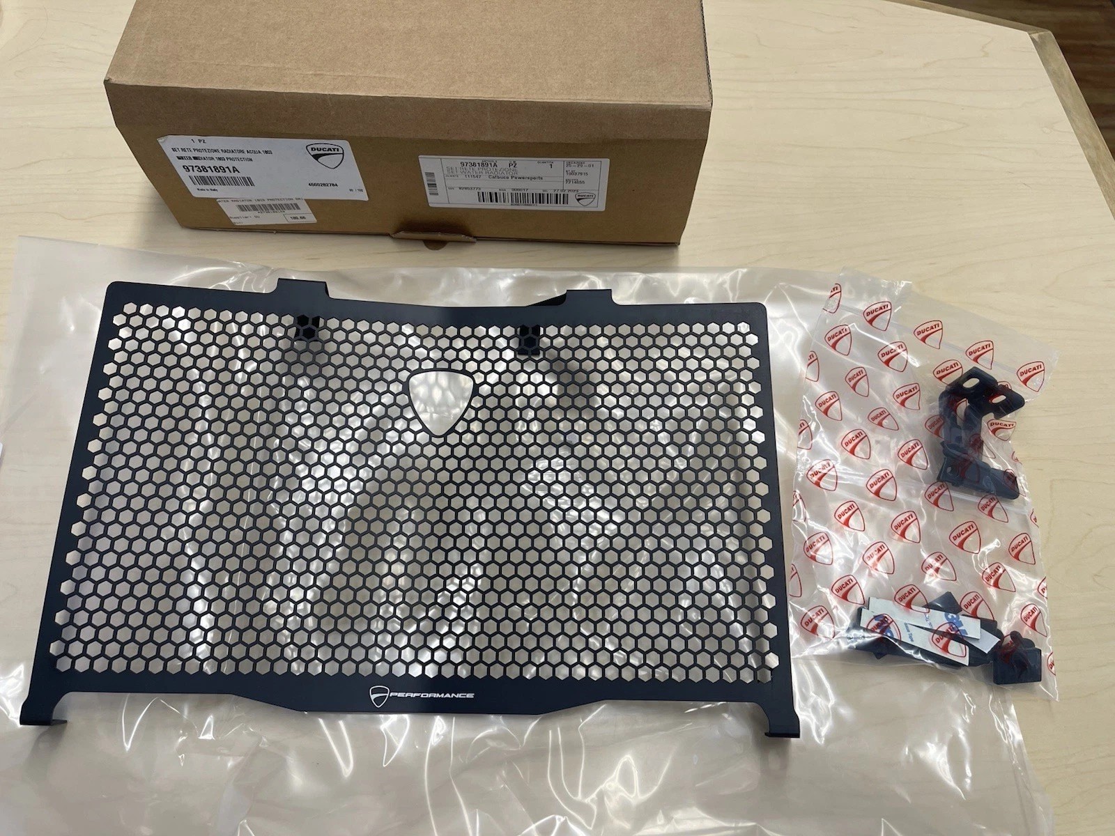Ducati Monster Water Cooler Aluminum Protection Grille Set 97381891A Ducati Monster Water Cooler Aluminum Protection Grille Set 97381891A