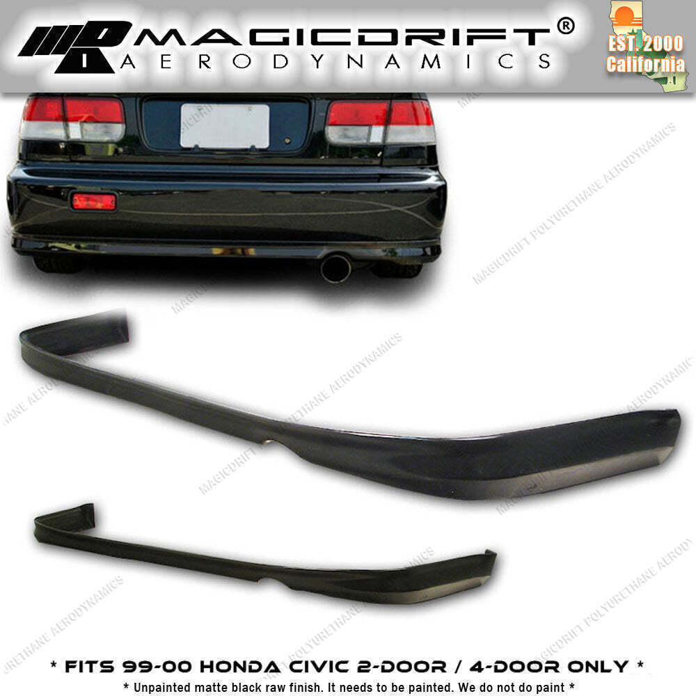 For 99-00 Honda Civic EK Coupe / Sedan CTR TR Type-R Style JDM REAR Bumper Lip