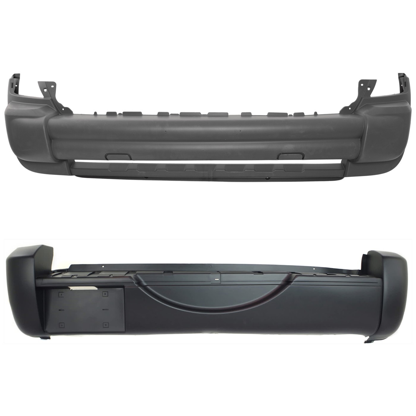Set of 2 Bumper Covers Front & Rear for Jeep Liberty 2005-2007 Pair