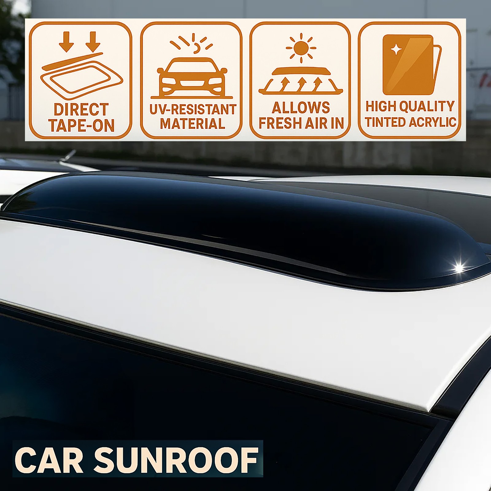 Smoke Sunroof Moonroof Rain Guard Wind Visor 980mm For Lexus RX350 RX400 10-15