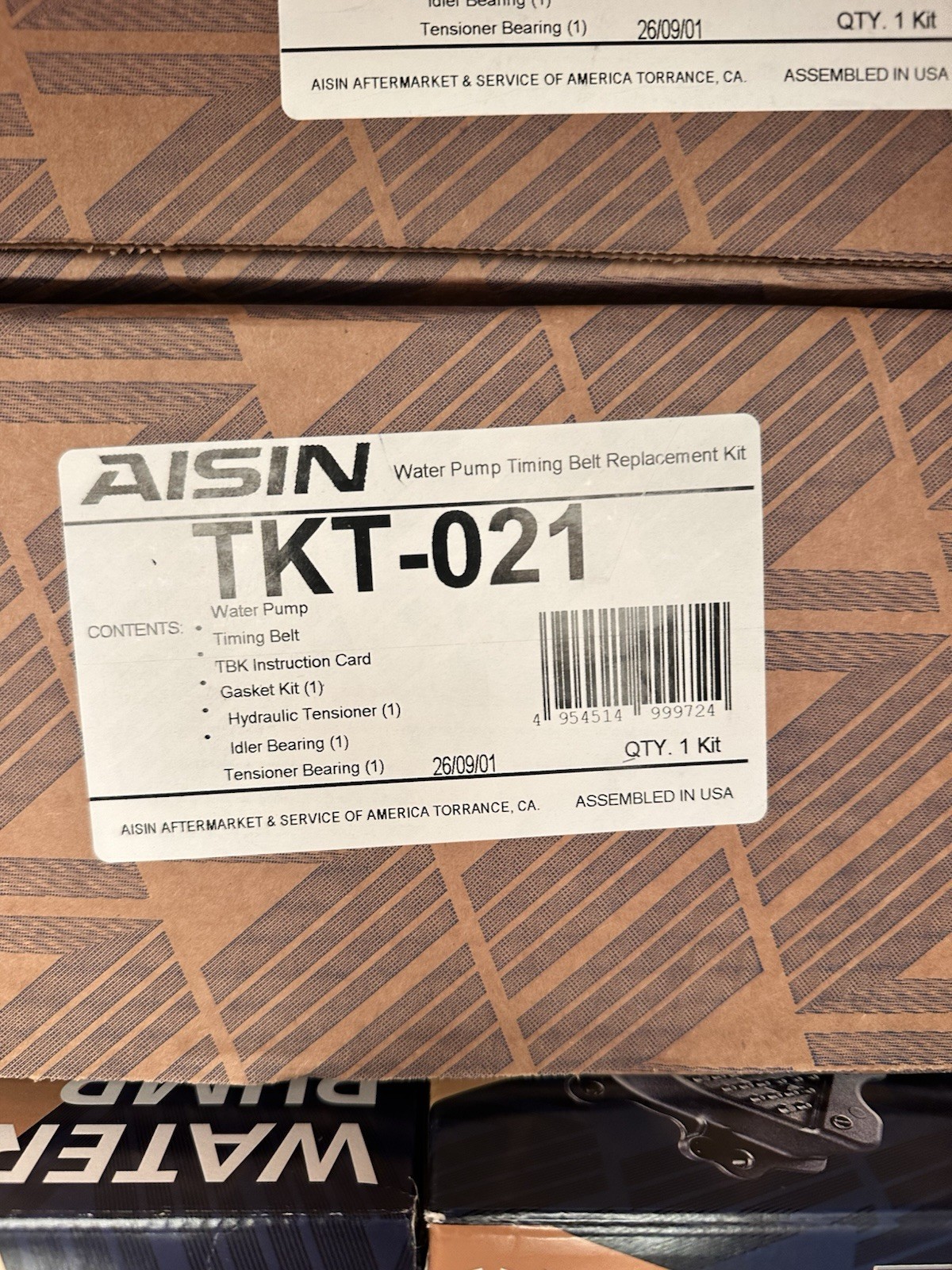 AISIN TKT-021 Timing Belt Kit w/ Water Pump Toyota Tundra Sequoia 4Runner