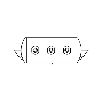 Tramec Sloan TSJ9522 Black Coated Steel Air Brake Air Tank 9.5\