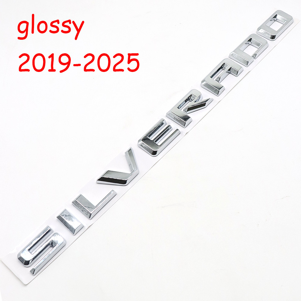 1pc For Silverado 1500 19-25 Chrome Fender Letter Emblems Badge Nameplate 1pc For Silverado 1500 19-25 Chrome Fender Letter Emblems Badge Nameplate