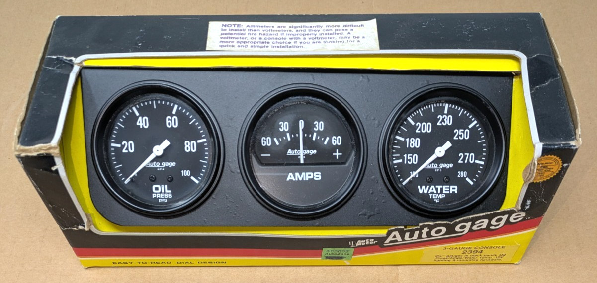 Vintage Auto Meter 2393 2-1/16\ Vintage Auto Meter 2393 2-1/16\