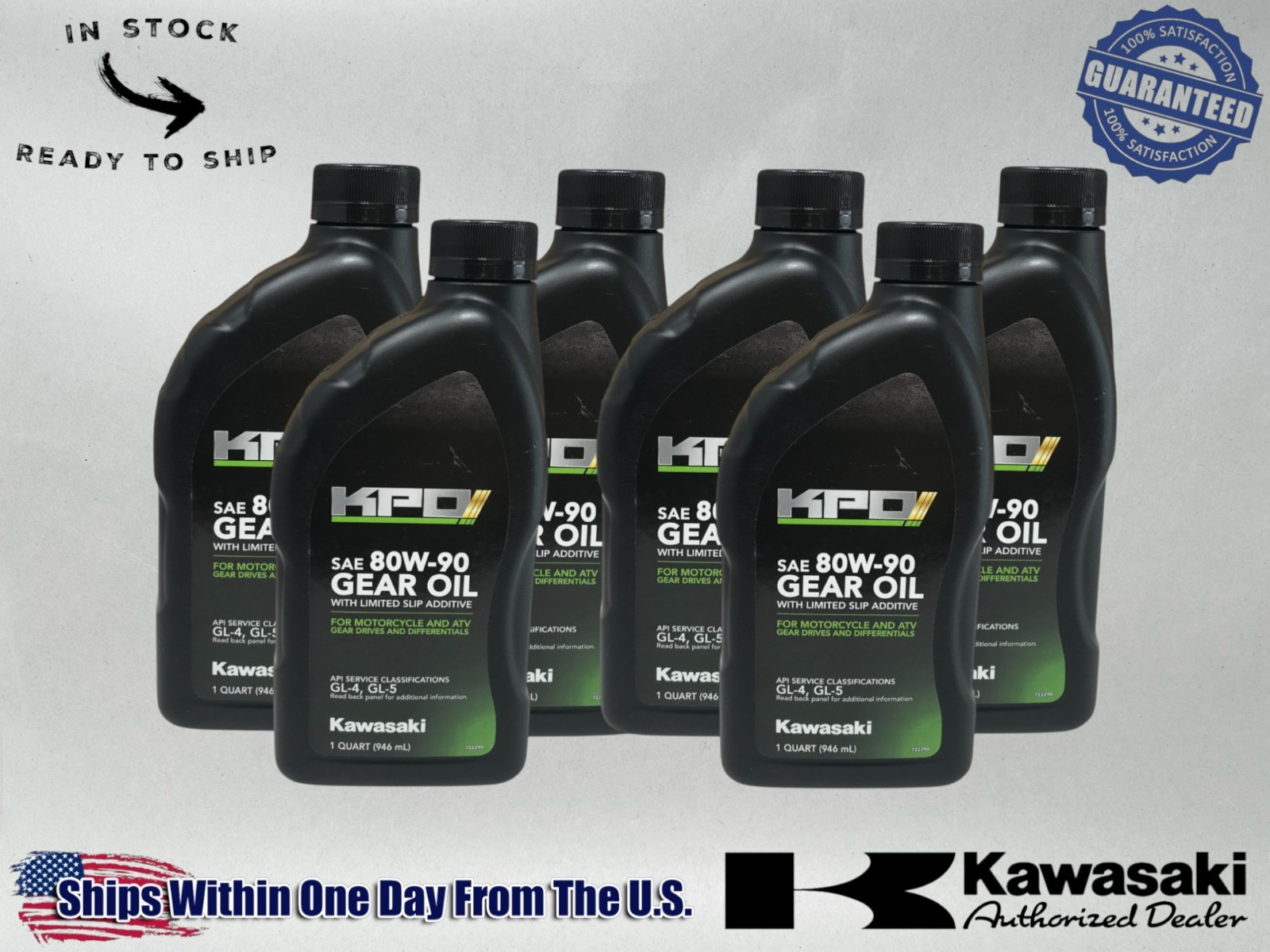 Kawasaki OEM KPO Gear Oil Sae 80w-90-K63G-104-01Q -Supersedes K6103G-103-01Q-6PK Kawasaki OEM KPO Gear Oil Sae 80w-90-K63G-104-01Q -Supersedes K6103G-103-01Q-6PK