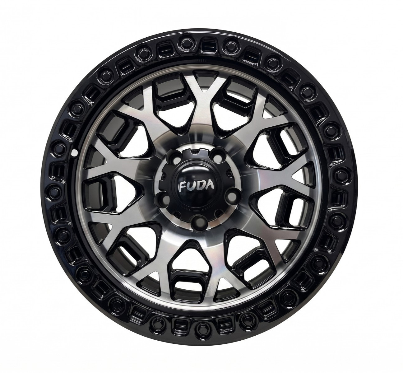 4 PCS 17 X 9 In Black Machined Face Wheels Rim PCD 5 x 5 ET -15mm Offset CB 73.1
