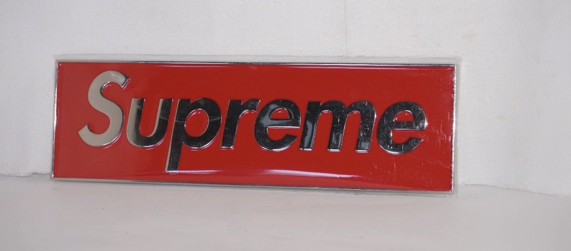 New/Sealed - SUPREME Box Logo Car Emblem - Red/Chrome - FW25 New/Sealed - SUPREME Box Logo Car Emblem - Red/Chrome - FW25