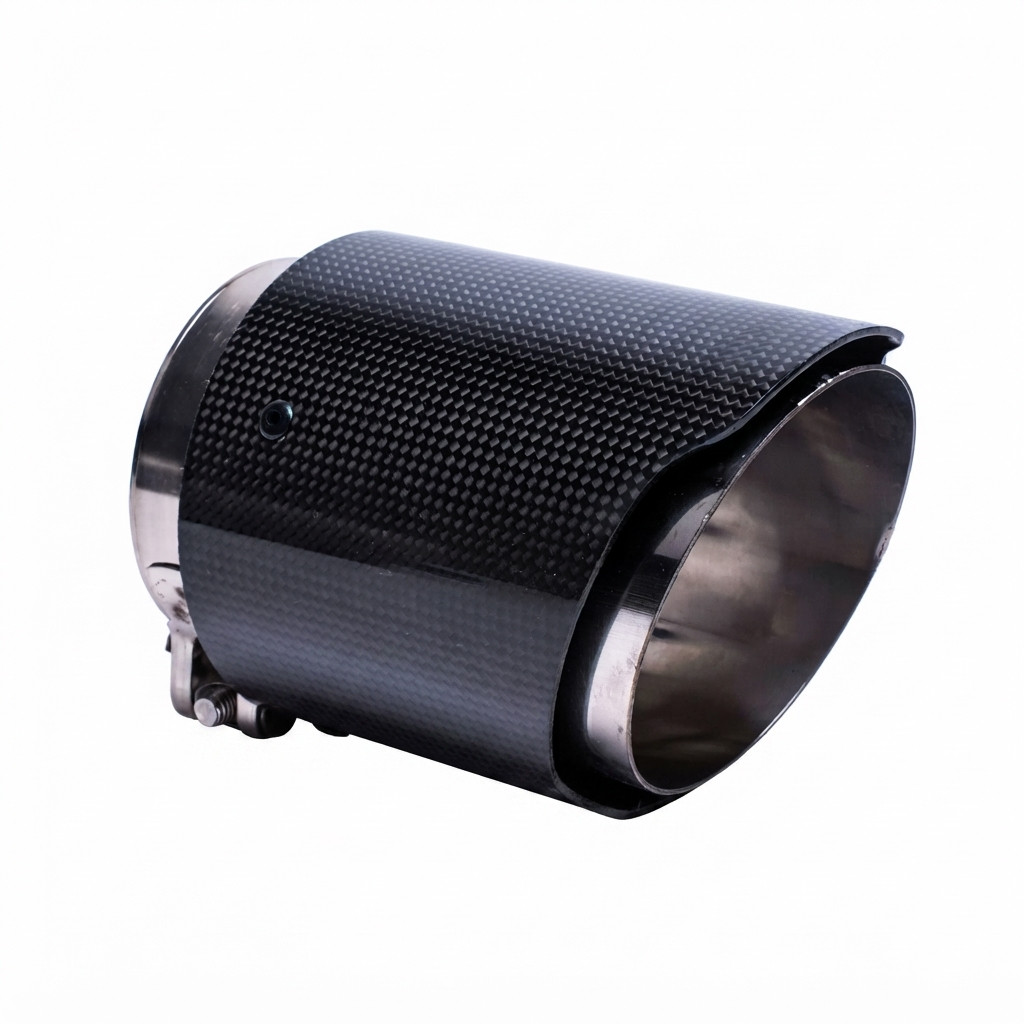 1PC Carbon Fiber Exhaust Tip Stainless Muffler Tail Pipe 2.5\ 1PC Carbon Fiber Exhaust Tip Stainless Muffler Tail Pipe 2.5\