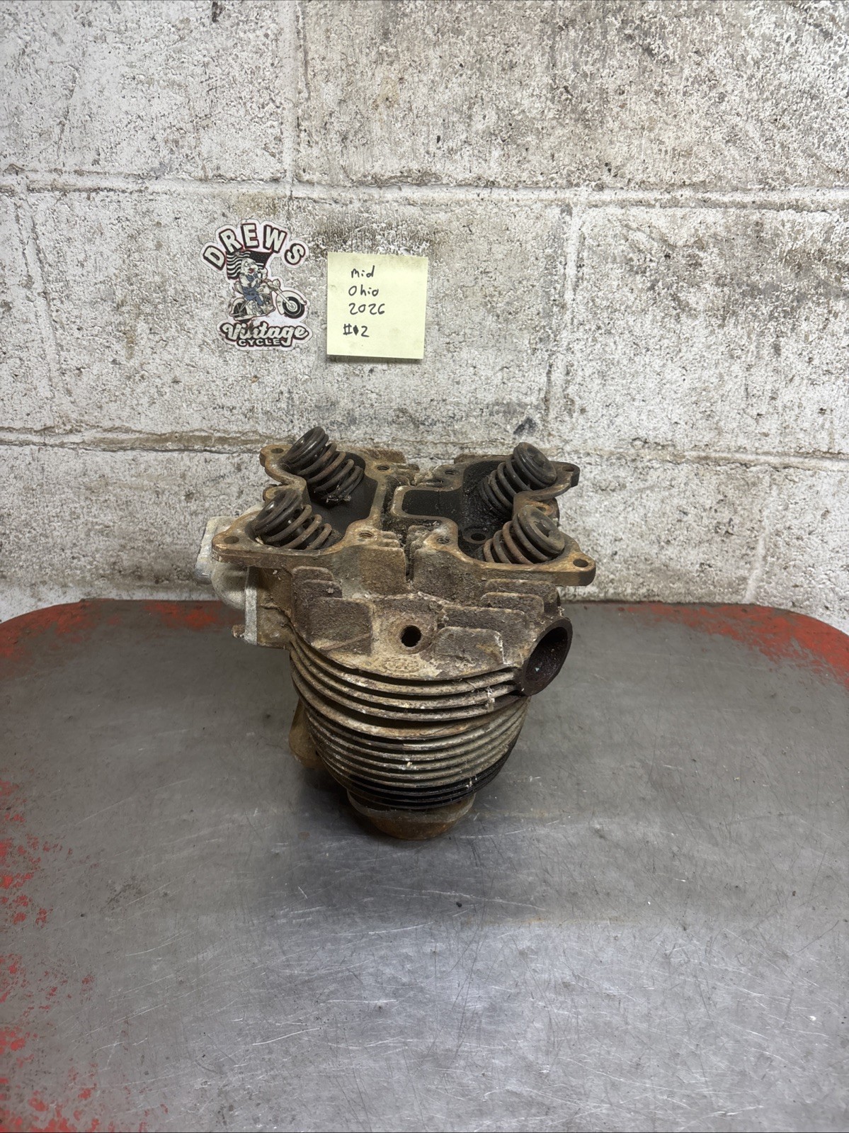 Vintage Bsa A10 Rocket Pre Unit Cylinder Head Jugs Cast Iron  Original Oem