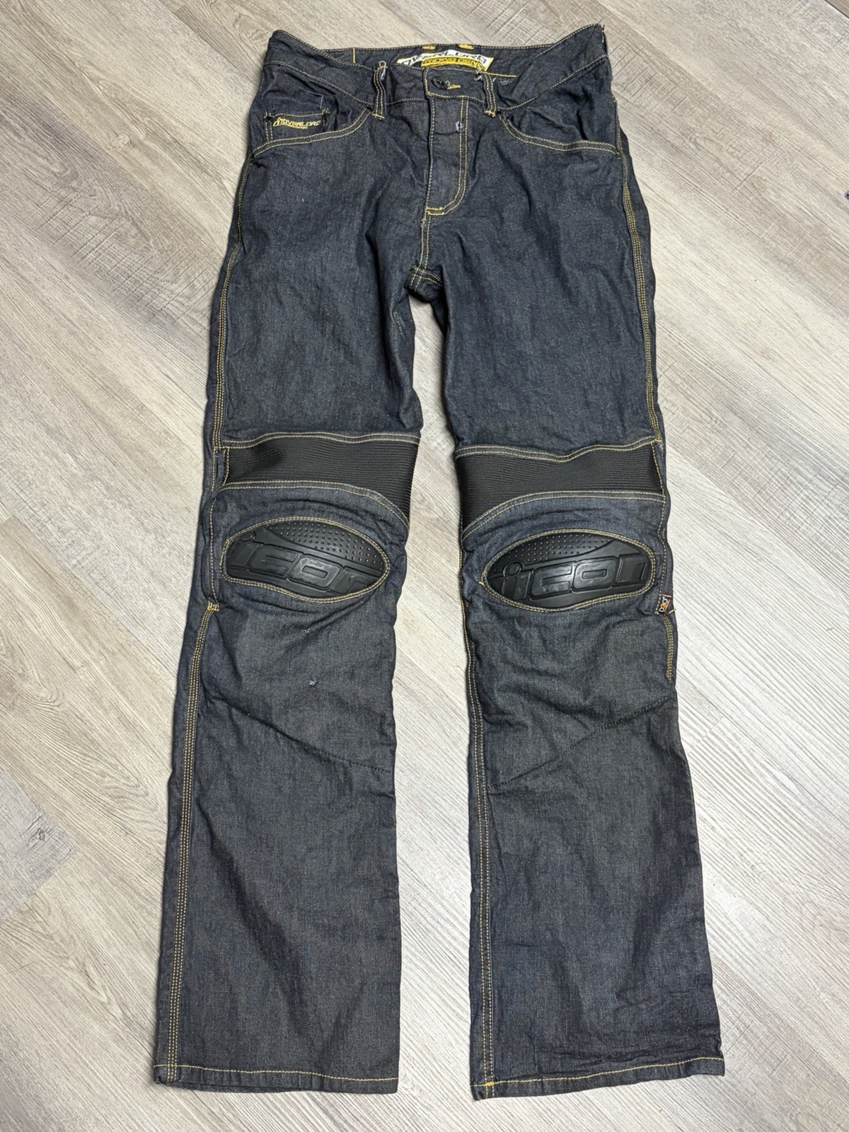 Icon Overlord Riding Denim Jeans Waits Size 34 Icon Overlord Riding Denim Jeans Waits Size 34
