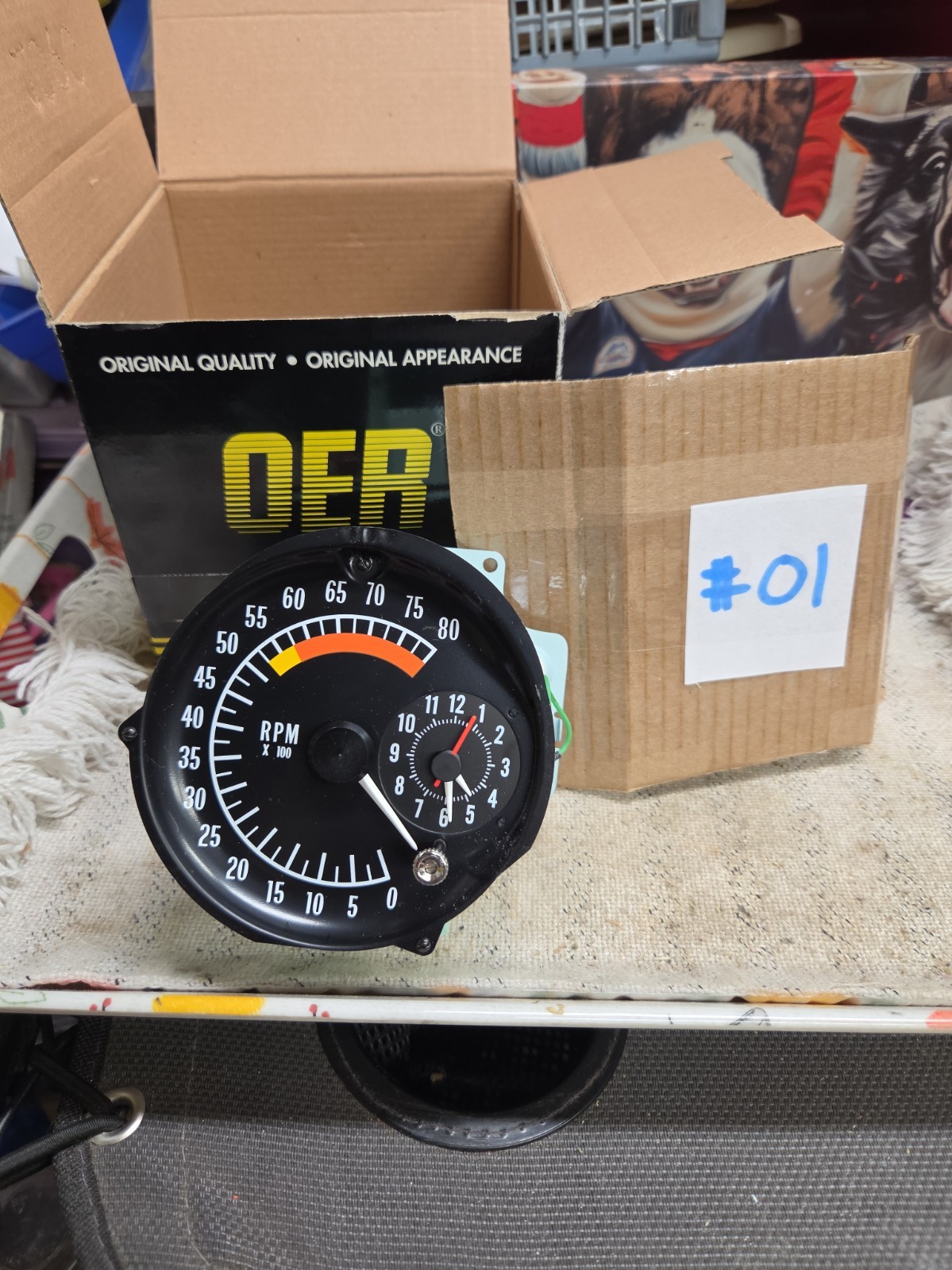 1973-1978 Firebird Trans Am 8,000 RPM Tachometer Clock  OER Serviced Working