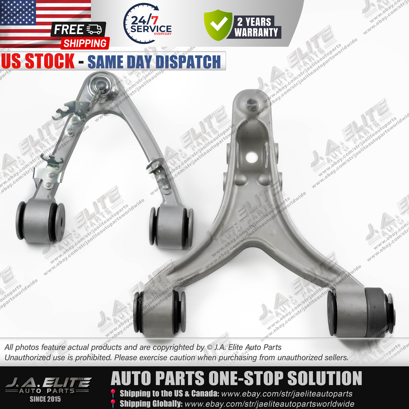 2pcs Upper &Lower Left Control Arm for Maserati Quattroporte GT GC 980139894