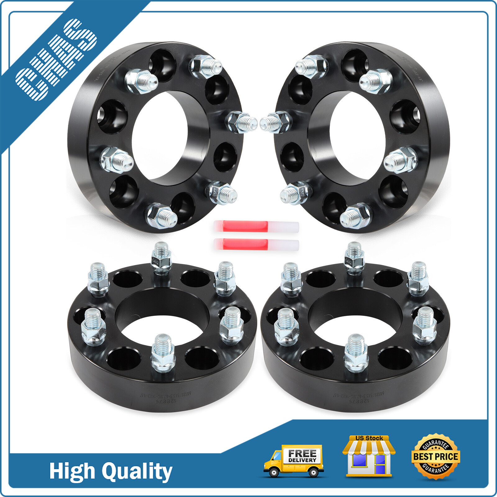 (4) 6x135 to 6x5.5 Wheel Adapters 1.5