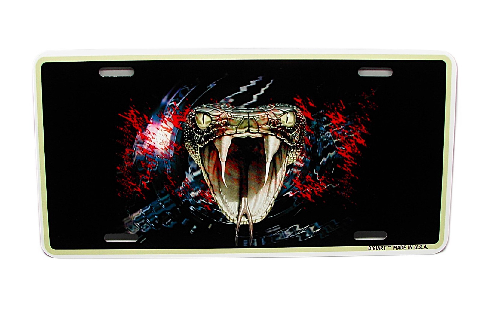 COBRA SNAKE METAL CAR NOVELTY LICENSE PLATE AUTO TAG COBRA SNAKE METAL CAR NOVELTY LICENSE PLATE AUTO TAG