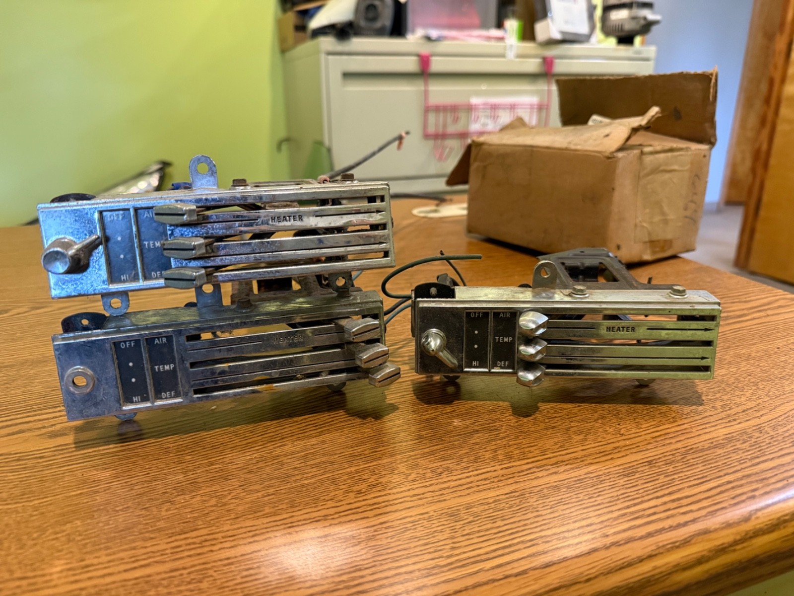 66-67 Cutlass Oldsmobile NON A/C Heater control Used OEM Lot of 3 66-67 Cutlass Oldsmobile NON A/C Heater control Used OEM Lot of 3