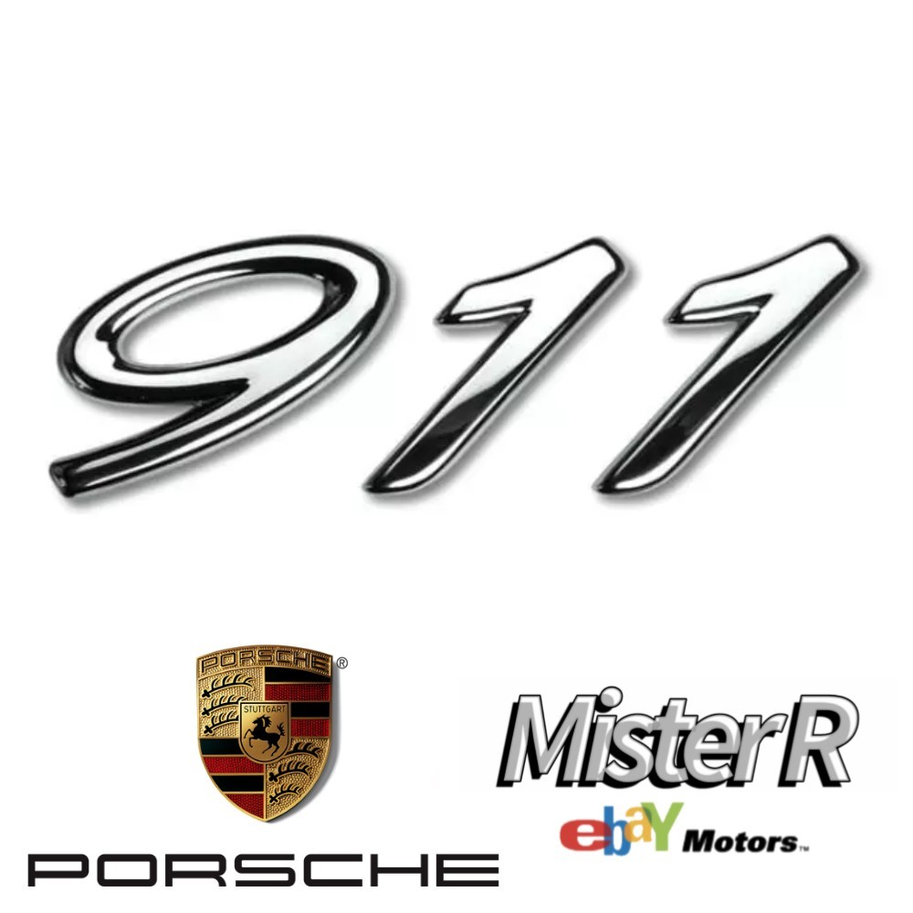 Porsche 996 Millennium Edition 911 Emblem • Chrome 2000 Silver Y2K #99655923711