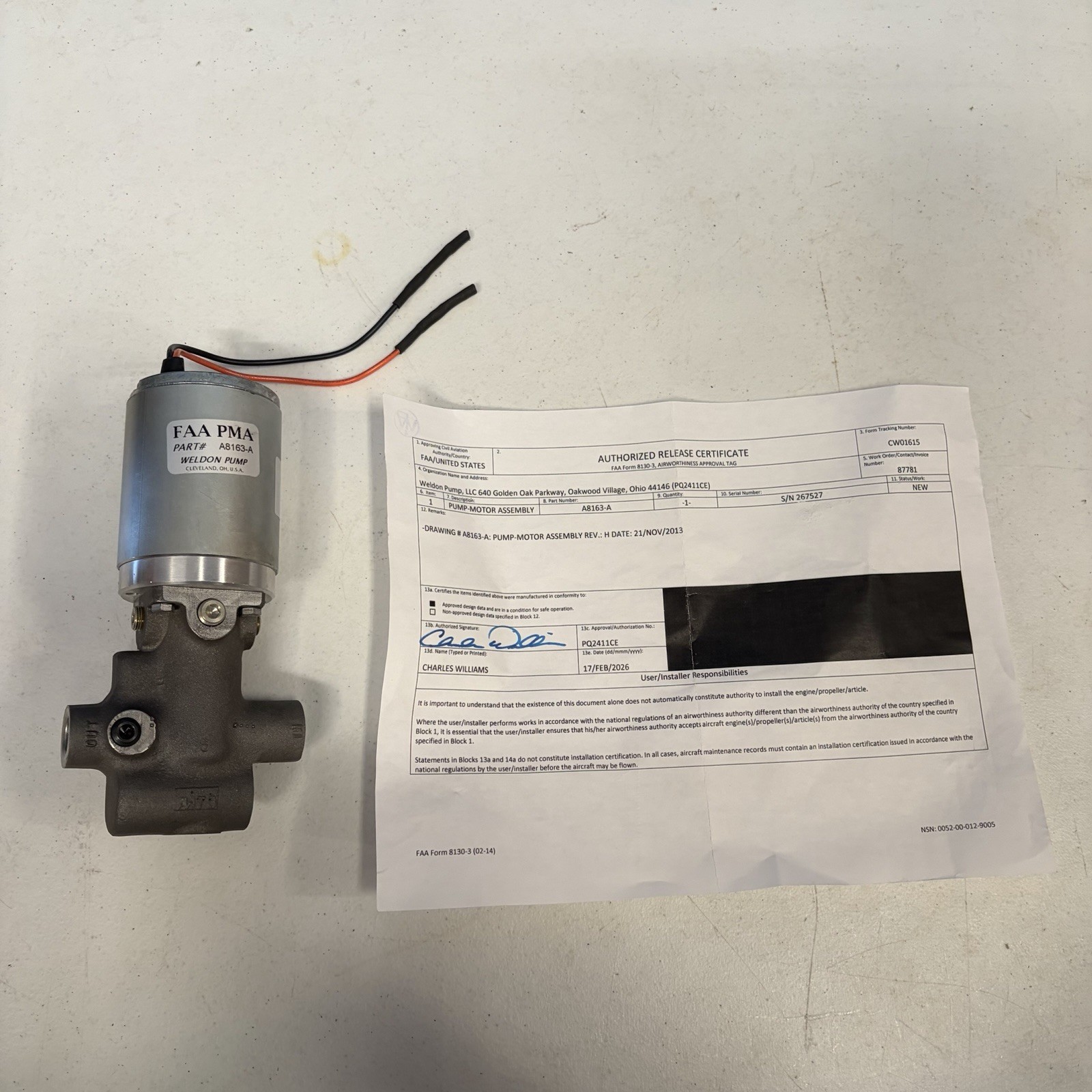 A8163-A Weldon Fuel Pump and Motor Assembly (14V) A8163-A Weldon Fuel Pump and Motor Assembly (14V)