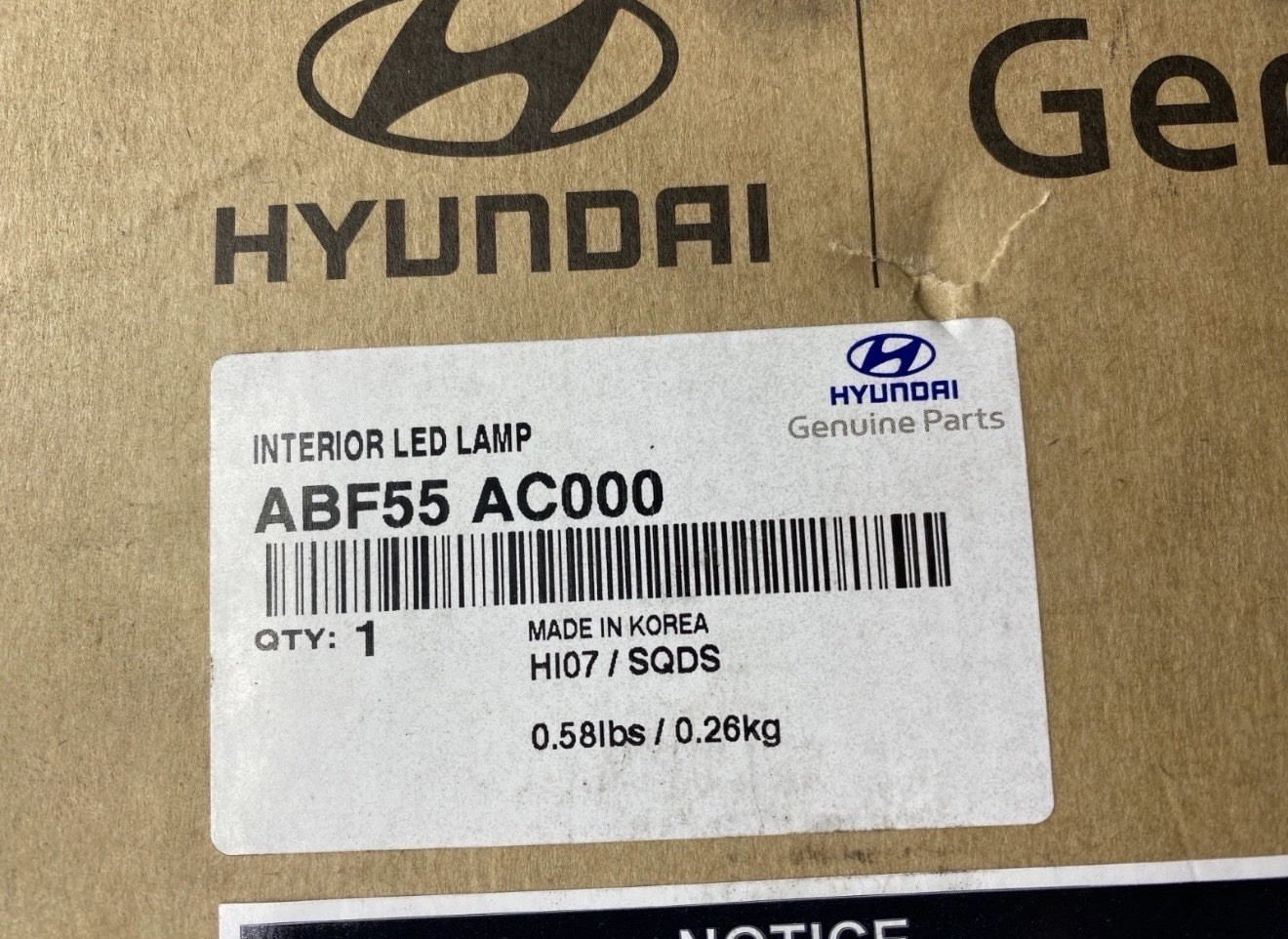 Hyundai Genuine Parts ABF55-AC000 Interior Lighting Kit, Lead Lamp OEM NEW