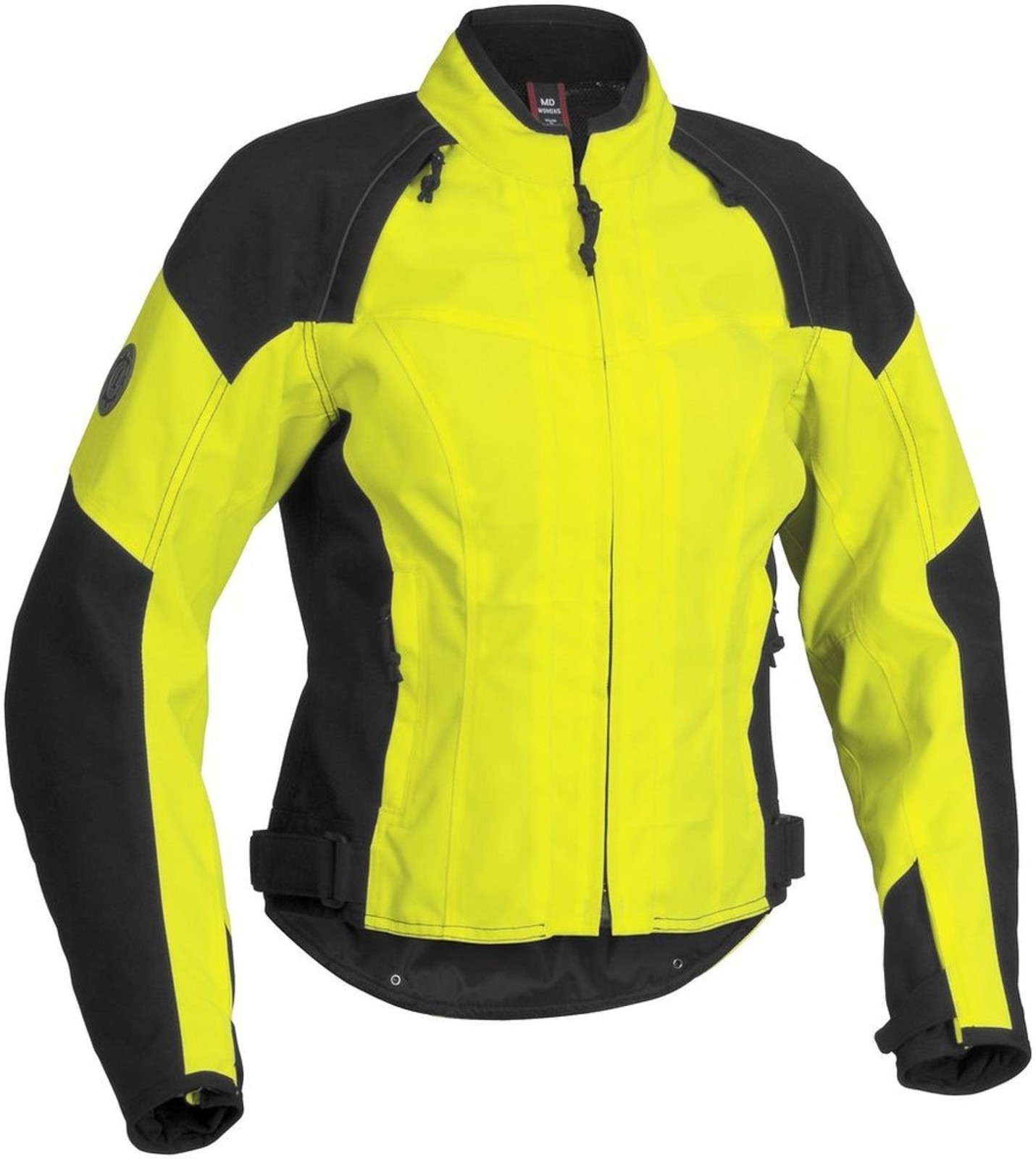 NOS FIRSTGEAR 515968 CONTOUR TEX WATERPROOF JACKET DAYGLO BLACK SIZE WOMENS LG NOS FIRSTGEAR 515968 CONTOUR TEX WATERPROOF JACKET DAYGLO BLACK SIZE WOMENS LG