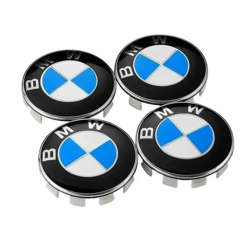 68mm BMW Wheel Center Caps Hub Caps Emblem Badge Rim Cover Set 4PCS Replace