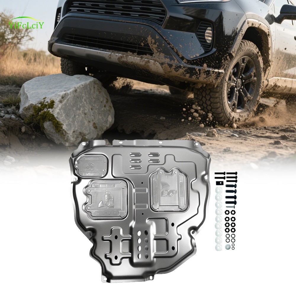 Metal Skid Plate For Toyota RAV4 2019-2024 Engine Splash Shield Heavy Duty Metal Skid Plate For Toyota RAV4 2019-2024 Engine Splash Shield Heavy Duty