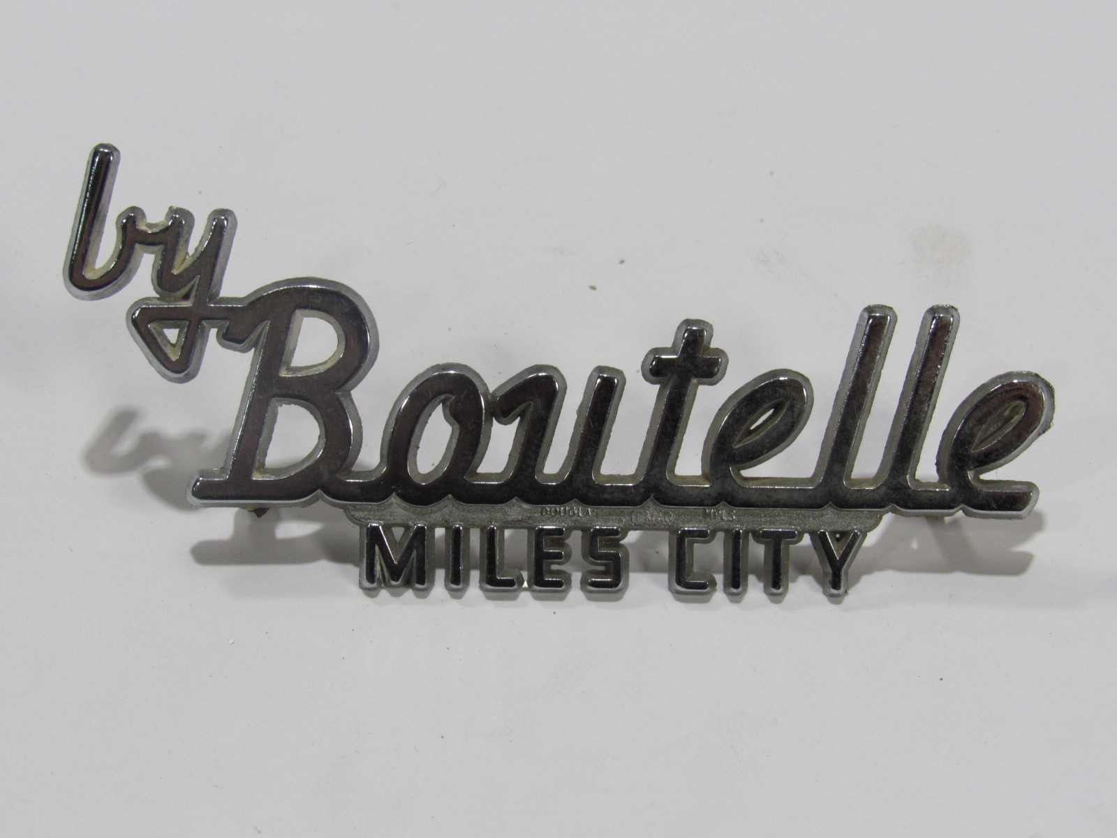 VTG Boutelle Packard Miles City Montana Metal Dealership Badge Tag Emblem Dealer VTG Boutelle Packard Miles City Montana Metal Dealership Badge Tag Emblem Dealer