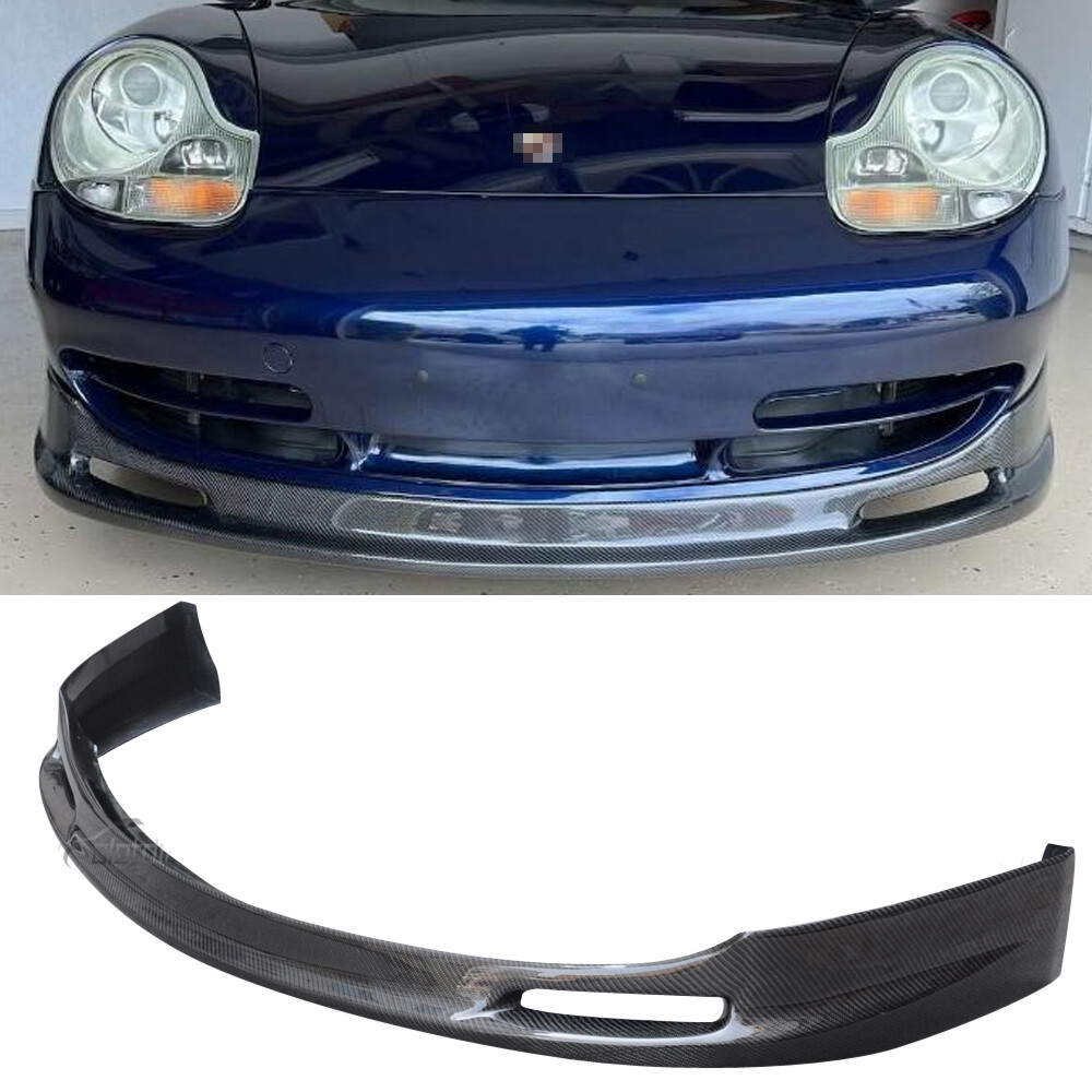For 99-01 Porsche 996 911 Carrera Carbon Fiber Front Bumper Lip Chin Spoiler