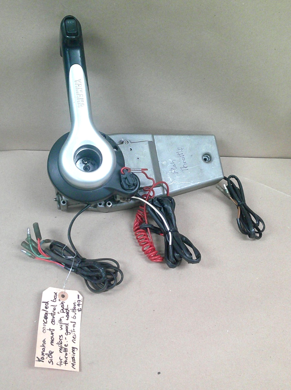 Good Used OEM Yamaha Concealed Side Mount Control Box (for Push Throttle Motors) Good Used OEM Yamaha Concealed Side Mount Control Box (for Push Throttle Motors)
