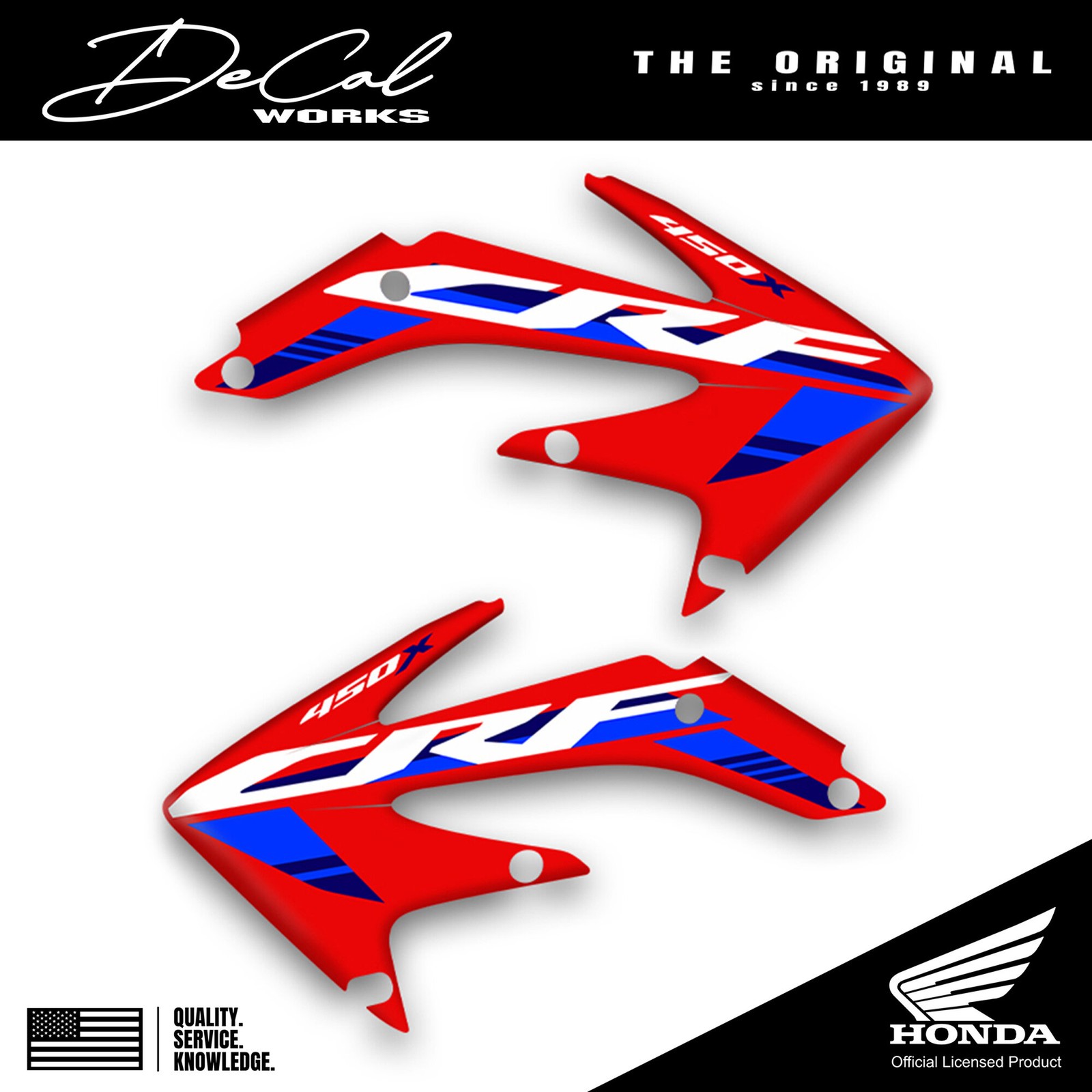 Officially Licensed Honda CRF 450X Design Replica Rad Shroud Graphics Kit