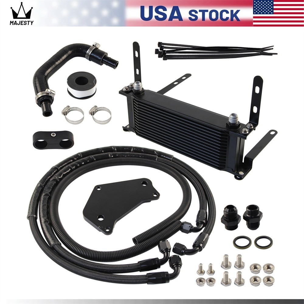 AN8 14 Rows Oil Cooler Kit For Volkswagen Audi Golf MK5 MK6 VAG 2.0T DQ250 DSG