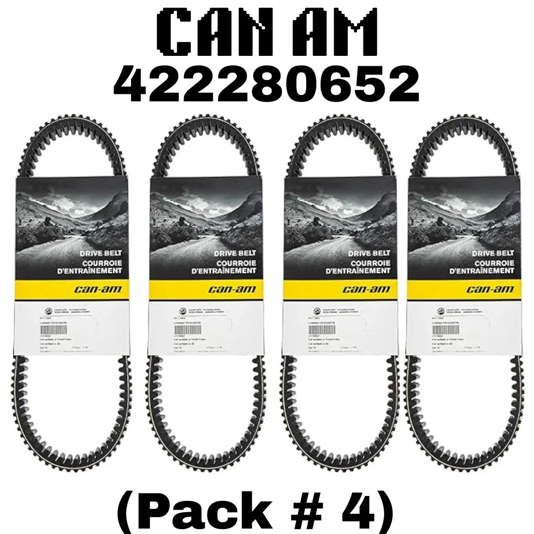 4 Pack Genuine Can-Am 422280652 OEM Clutch Drive Belts for Maverick X3 Turbo RR