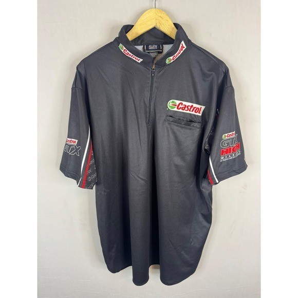 Fast Eddie Racewear Castrol GTX High Mileage Racing Polo Shirt Black XL Canada Fast Eddie Racewear Castrol GTX High Mileage Racing Polo Shirt Black XL Canada
