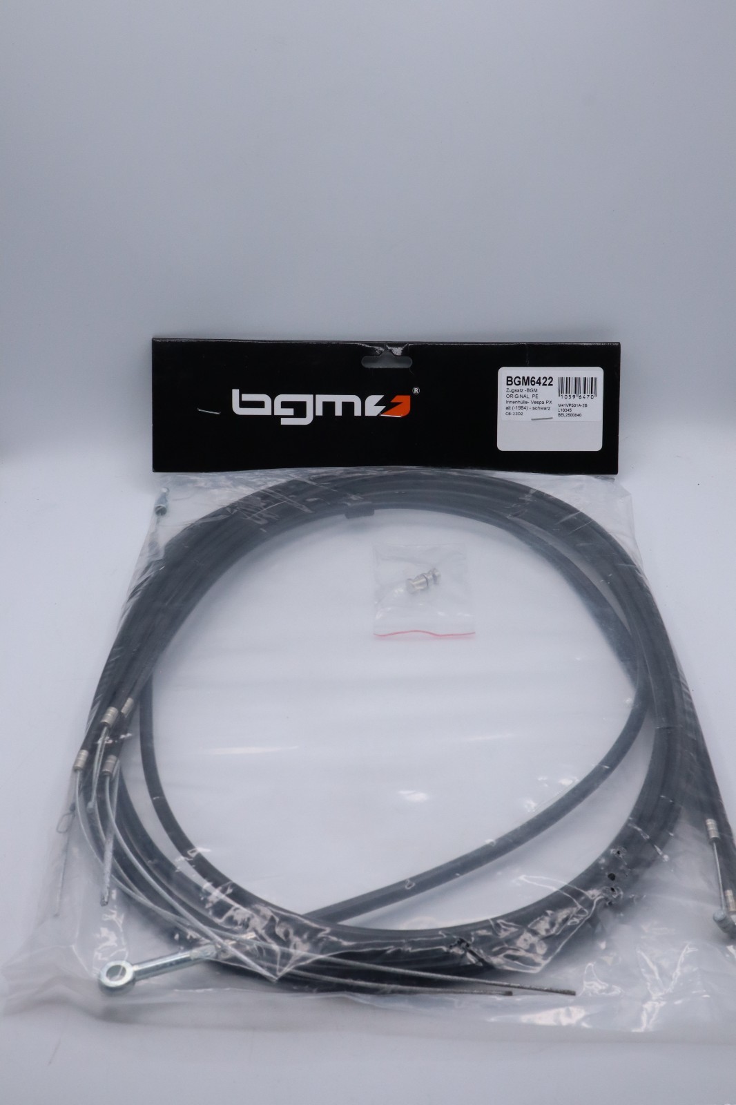BGM Pro Black Cable Set Silk Liner for Vespa PX 150 P125 PX200 pre 1984 BGM Pro Black Cable Set Silk Liner for Vespa PX 150 P125 PX200 pre 1984