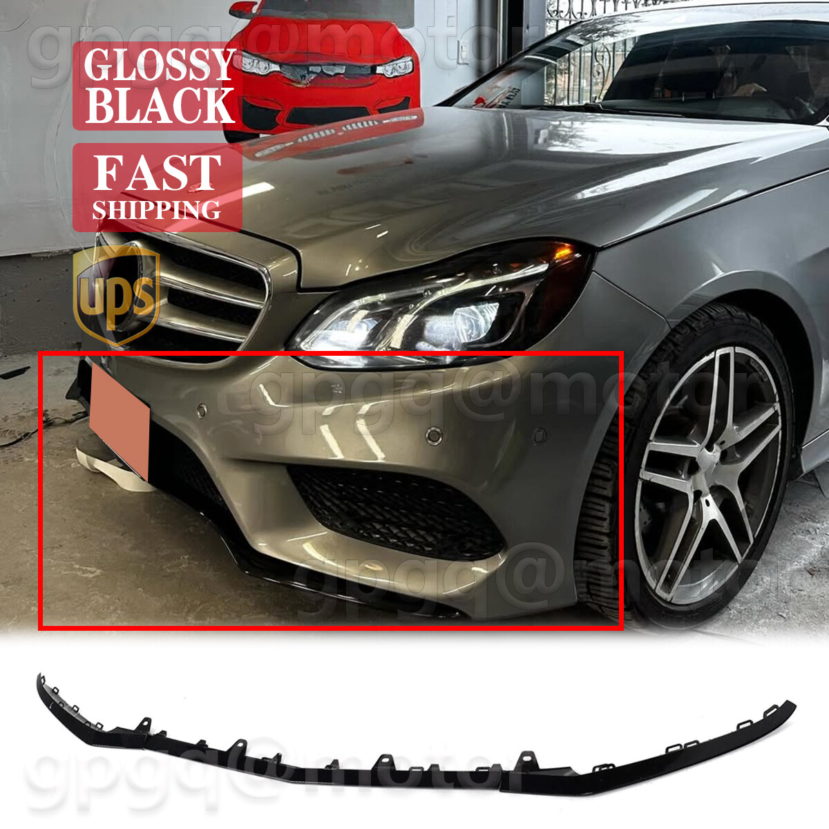 For Mercedes-Benz W212 E250 E350 E400 2014-2016 Black Front Bumper Molding Trim For Mercedes-Benz W212 E250 E350 E400 2014-2016 Black Front Bumper Molding Trim