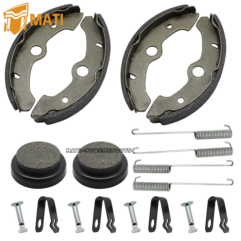 Front Brake Shoes & Rear Brake Pads for 1987-1995 Yamaha Big Bear 350 YFM350FW