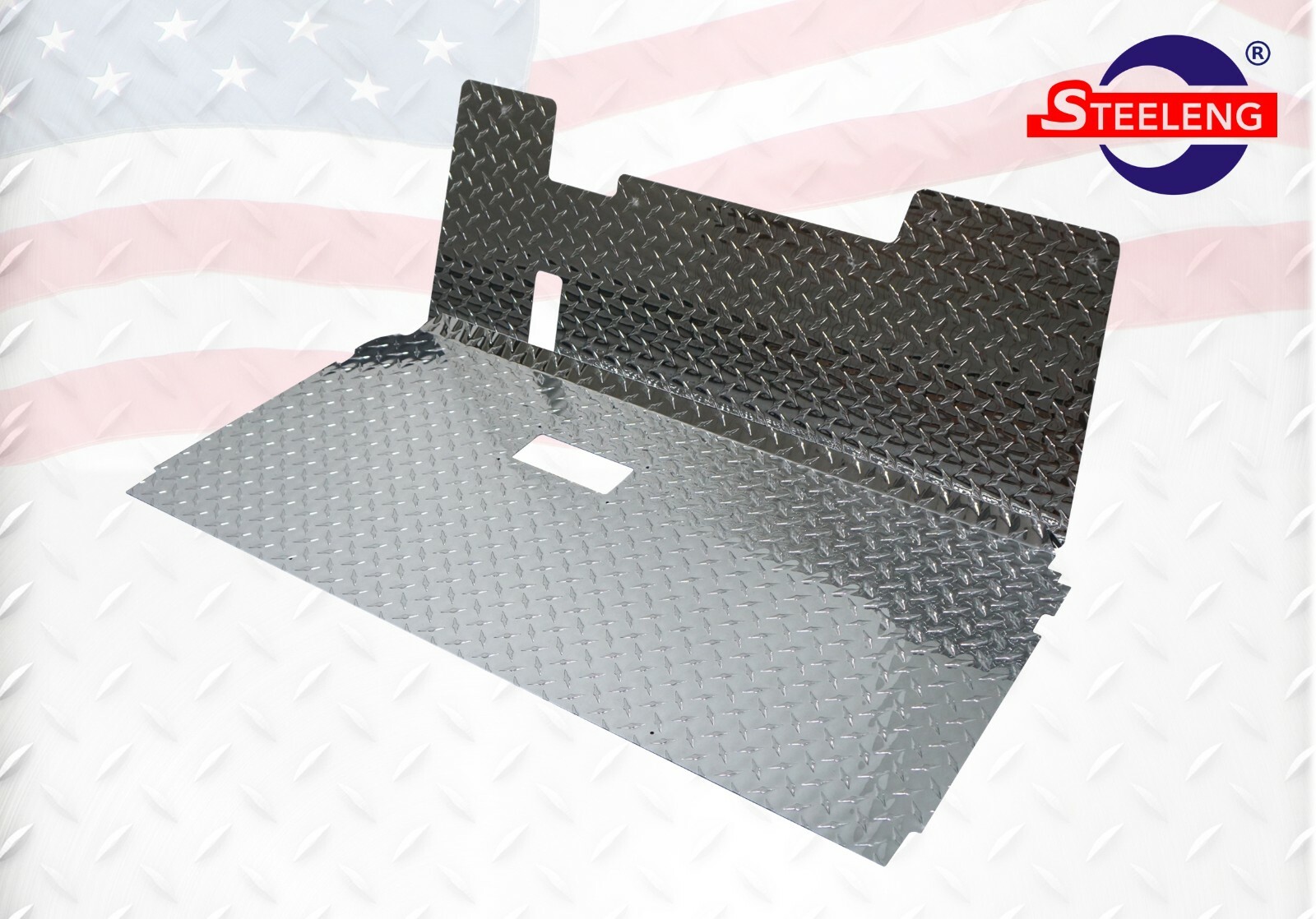 Polished Aluminum Diamond Plate Floor Mat for EZGO TXT Golf Cart (1996-2013)
