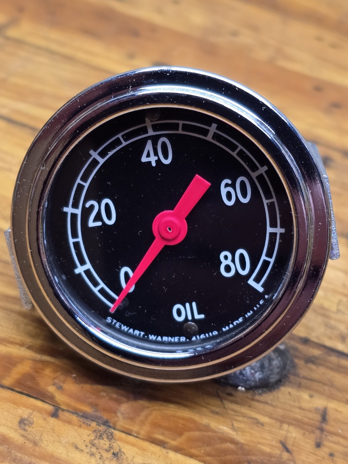 Vintage NOS Stewart Warner Oil Pressure Gauge 0-80psi NEW Vintage NOS Stewart Warner Oil Pressure Gauge 0-80psi NEW