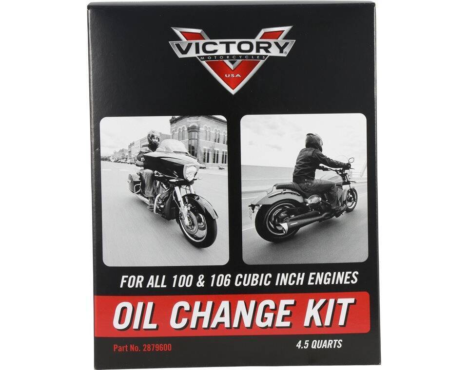 Victory Motorcycles Oil Change Kit for All 100 & 106 Cu In Engines, Includes